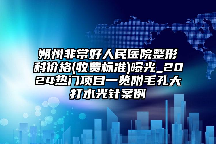 朔州非常好人民医院整形科价格(收费标准)曝光_2024热门项目一览附毛孔大打水光针案例