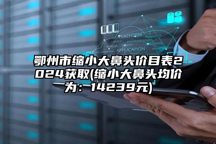 鄂州市缩小大鼻头价目表2024获取(缩小大鼻头均价为：14239元)